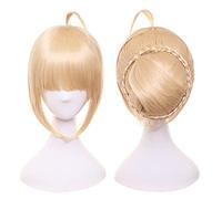 Cosplay Wig Perruque Anime Fate/stay night Cosplay Perruque Arturia Pendragon,Perruque dorée,Perruque de déguisement Halloween,Pour Halloween,Fête costumée,Série animée,Événement cosplay,Concerts