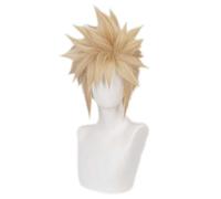 Cosplay Wig Perruque Anime Final Fantasy VII Cosplay Perruque Cloud Strife, Perruque Blonde, Perruque Costume Halloween, for Halloween, Fête Costumée, Spectacle Anime, Événement Cosplay, Concerts (Tai