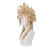 Cosplay Wig Perruque Anime Final Fantasy VII Cosplay Perruque Cloud Strife, Perruque Blonde, Perruque Costume Halloween, for Halloween, Fête Costumée, Spectacle Anime, Événement Cosplay, Concerts (Tai