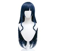 Cosplay Wig Perruque Anime Final Fantasy XIV Cosplay Perruque Gaia, Longue Perruque Bleue Bouclée, Perruque Costume Halloween, for Halloween, Fête Costumée, Spectacle Anime, Événement Cosplay, Concert