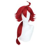 Cosplay Wig Perruque Anime for La Sorcière de Mercury Suletta Mercury Perruque Cosplay,Perruque Longue Queue de Cheval Rouge,Perruque Costume Halloween,Pour Halloween,Fête Costumée,Série Anime,Événeme