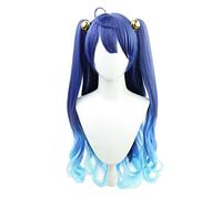 Cosplay Wig Perruque Anime for Vtuber Amamiya Kokoro Perruque Cosplay, Perruque Bleue Longue Bouclée, Perruque Costume Halloween, for Halloween, Fête Costumée, Spectacle Anime, Événement Cosplay, Conc