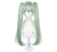 Cosplay Wig Perruque Anime for Zenless Zone Zero Corin Wickes Perruque Cosplay,Perruque Longue Queue de Cheval Verte,Perruque Halloween Costume,Pour Halloween,Fête Costumée,Spectacle Anime,Événement C
