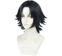 Cosplay Wig Perruque Anime Hypnosis Mic Division Rap Battle Cosplay Perruque Jiro Yamada, Perruque Noire Courte, Perruque Halloween Costume, for Halloween, Fête Costumée, Spectacle Anime, Événement Co