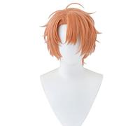 Cosplay Wig Perruque Anime IDOLiSH7 Cosplay Perruque Mitsuki Izumi, Perruque Orange Courte, Perruque Costume Halloween, for Halloween, Fête Costumée, Spectacle Anime, Événement Cosplay, Concerts