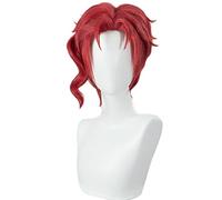 Cosplay Wig Perruque Anime JoJo's Bizarre Adventure Cosplay Perruque Kakyoin Noriaki, Perruque Rouge Courte, Perruque Costume Halloween, for Halloween, Fête Costumée, Spectacle Anime, Événement Cospla