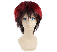 Cosplay Wig Perruque Anime Kuroko no Basuke Cosplay Perruque Kagami Taiga, Perruque Courte Noire Mixte Rouge, Perruque Costume Halloween, for Halloween, Fête Costumée, Spectacle Anime, Événement Cospl
