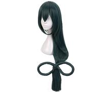 Cosplay Wig Perruque Anime My Hero Academia Cosplay Perruque Asui Tsuyu, Longue Perruque Vert Foncé, Perruque Costume Halloween, for Halloween, Fête Costumée, Spectacle Anime, Événement Cosplay, Conce