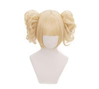 Cosplay Wig Perruque Anime My Hero Academia Cosplay Perruque Himiko Toga, Perruque Blonde Courte, Perruque Costume Halloween, for Halloween, Fête Costumée, Spectacle Anime, Événement Cosplay, Concerts