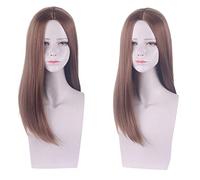 Cosplay Wig Perruque Anime Resident Evil Cosplay Perruque Daniela Dimitrescu, Perruque Brune Longue Droite, Perruque Costume Halloween, for Halloween, Fête Costumée, Spectacle Anime, Événement Cosplay