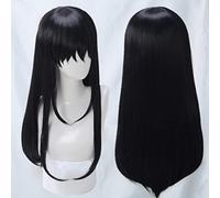 Cosplay Wig Perruque Anime Sagisawa Fumika Perruque Cosplay, Perruque Longue Droite Noire, Perruque Costume Halloween, for Halloween, Fête Costumée, Spectacle Anime, Événement Cosplay, Concerts