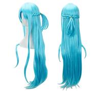 Cosplay Wig Perruque Anime Sword Art Online Cosplay Perruque Asuna, Longue Perruque Bleue, Perruque Costume Halloween, for Halloween, Fête Costumée, Spectacle Anime, Événement Cosplay, Concerts