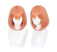 Cosplay Wig Perruque Anime The Quintessential Quintuplets Cosplay Perruque Yotsuba Nakano, Perruque Bob Orange, Perruque Costume Halloween, for Halloween, Fête costumée, Spectacle d'anime, Événement c
