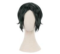 Cosplay Wig Perruque Anime Twisted Wonderland Cosplay Dire Crowley Perruque, Perruque Courte Vert Foncé, Perruque Costume Halloween, for Halloween, Fête Costumée, Spectacle Anime, Événement Cosplay, C