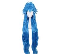 Cosplay Wig Perruque Anime Twisted Wonderland Cosplay Idia Suaire Perruque, Longue Perruque Bleue Ondulée, Perruque Costume Halloween, for Halloween, Fête Costumée, Spectacle Anime, Événement Cosplay,