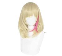 Cosplay Wig Perruque Anime Wonder Egg Priority Cosplay Perruque Rika Kawai, blonde avec perruque bob rose, perruque de déguisement d'Halloween, for Halloween, fête costumée, spectacle d'anime, événeme