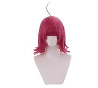Cosplay Wig Perruque cosplay anime, Love Live!Nijigasaki High School Idol Club Perruque Tennouji Rina, perruque courte rouge rose, avec bonnet de perruque gratuit, for les fêtes, tenue de tous les jou