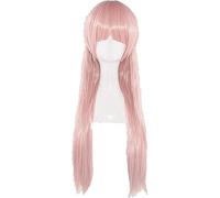 Cosplay Wig Perruque for 75 cm Wotaku ni Koi wa Muzukashii Otaku Momose Narumi Cosplay Perruques Longue Orange Rose Perruque De Cheveux Synthétiques + Chapeau De Perruque + Arc En Épingle À Cheveux Wi