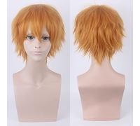 Cosplay Wig Perruque for Halloween Mode Fête de Noël Dress Up Perruque 30Cm Perruque Cos Universelle, Visage Anti-Curling, Cheveux Courts, Multi-Couleur Facultatif Hairy Styling Couleur: 002-43