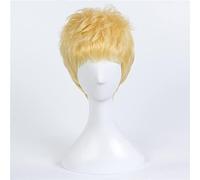 Cosplay Wig Perruques de Cosplay synthétiques Courtes dorées Persona 5 Ryuji Sakamoto, Cheveux résistants à la Chaleur, Perruque + Bonnet for Jeu de rôle de fête d'halloween