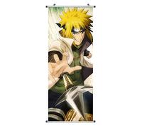 CosplayStudio Grand poster enroulable Naruto/kakemono en tissu | Poster 100 x 40 cm | Motif : Minato Namikaze