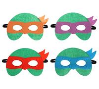 CosplayStudio - Lot de 4 masques Tortues Ninja | Leonardo, Donatello, Raphael, Michel-Ange - Masque Tortues Ninja Mutant Hero - Enfants Unisexes