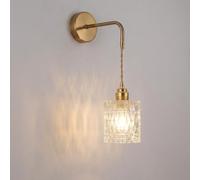 COSRUB Applique Murale Or Vintage, Lampe de Mur Verre Cylindre Chambre
