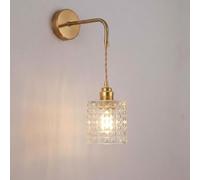 COSRUB Applique Murale Or Vintage, Lampe de Mur Verre Cylindre Chambre