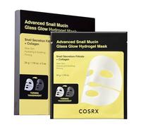 COSRX Advanced Snail Mucin Glass Glow Hydrogel Mask 3 Pièces, Masque Collagène, Essentiels de Voyage, Petits Cadeaux