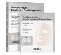 COSRX Masques visage hydrogel Alpha‑Arbutine – Anti-taches – 3 unités (format voyage)