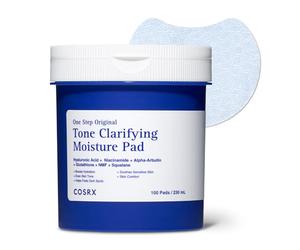 COSRX OneStep Original Tone Clarifying Lot de 100 tampons hydratants quotidiens pour texture de la peau, hydratation et tonalité de la peau avec arbutine, glutathion et 12 acides hyaluroniques, soin