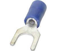 Cosse à fourche TRU COMPONENTS 1582968 Ø du trou: 3.20 mm 1.50 mm² 2.50 mm² M3 partiellement isolé bleu