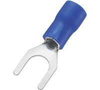 Cosse à fourche TRU COMPONENTS SV2-5S 745325 Ø du trou: 5.3 mm 1.50 mm² 2.50 mm² M5 partiellement isolé bleu 100 pc(s)