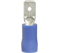Cosse à languette mâle 4.8 x 0.8 mm Vogt Verbindungstechnik 393408S 180 ° partiellement isolé bleu