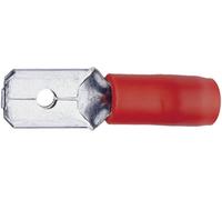Cosse à languette mâle 6.3 x 0.8 mm Klauke 820 180 ° partiellement isolé rouge