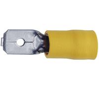 Cosse à languette mâle 6.3 x 0.8 mm Klauke 850 180 ° partiellement isolé jaune