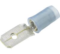 Cosse à languette mâle 6.3 x 0.8 mm TE Connectivity PIDG 140971-2 180 ° partiellement isolé bleu