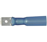 Cosse à languette mâle 6.3 x 0.8 mm Vogt Verbindungstechnik 3911h avec gaine thermorétractable 180 ° partiellement isolé bleu