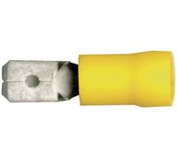 Cosse à languette mâle 6.3 x 0.8 mm Vogt Verbindungstechnik 3912 180 ° partiellement isolé jaune