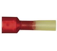 Cosse à languette mâle 6.3 x 0.8 mm Vogt Verbindungstechnik 3959sh avec gaine thermorétractable 180 ° entièrement isolé rouge