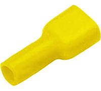Cosse à languette mâle 6.3 x 0.8 mm Vogt Verbindungstechnik 3972S 180 ° entièrement isolé jaune
