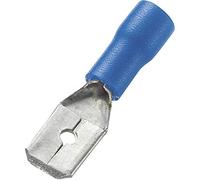 Cosse à languette mâle 6.4 x 0.8 mm TRU COMPONENTS MDD2-250 745424 180 ° partiellement isolé bleu 100 pc(s)