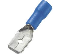 Cosse à languette mâle 6.4 x 0.8 mm TRU COMPONENTS MDD2-250 745424 180 ° partiellement isolé bleu 100 pc(s)