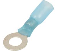 Cosse à oeil isolée thermorétractable bleue M6 - Lot de 50 - SODELEC - 02719.50