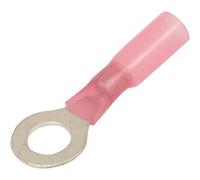 Cosse à oeil isolée thermorétractable rouge M6 - Lot de 50 - SODELEC - 02716.50