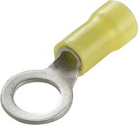 Cosse à oeillet TE Connectivity PLASTI GRIP 160292 Section max.: 6.60 mm² Ø du trou: 5.3 mm partiellement isolé jaune