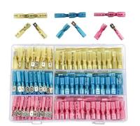 Cosse A Sertir，Cosses Electriques A Sertir 22 0PCS Chaleur Terminaux de sertissage Kit à bout filet isolé Câble électrique Mâle Docking Spade Terminal