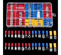 Cosse A Sertir，Cosses Electriques A Sertir 280/300/480pcs Connecteur de câble isolé électrique Assortiment sertissage Spade Bague Fourchette Réglée Rouled Terminaux Kit(300PCS)