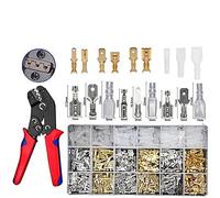 Cosse A Sertir，Cosses Electriques A Sertir 540 / 360PCS Assortiment Femme Mâle Spade Connecteurs bout à de la batterie Batterie Terminaux câble sertissage(360PCS-SN48B)