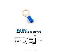 Cosse Anneau 1,5-2,5mm² M8 Bleu Entrée Facile Polyamide 100 pièces CIMCO 180040